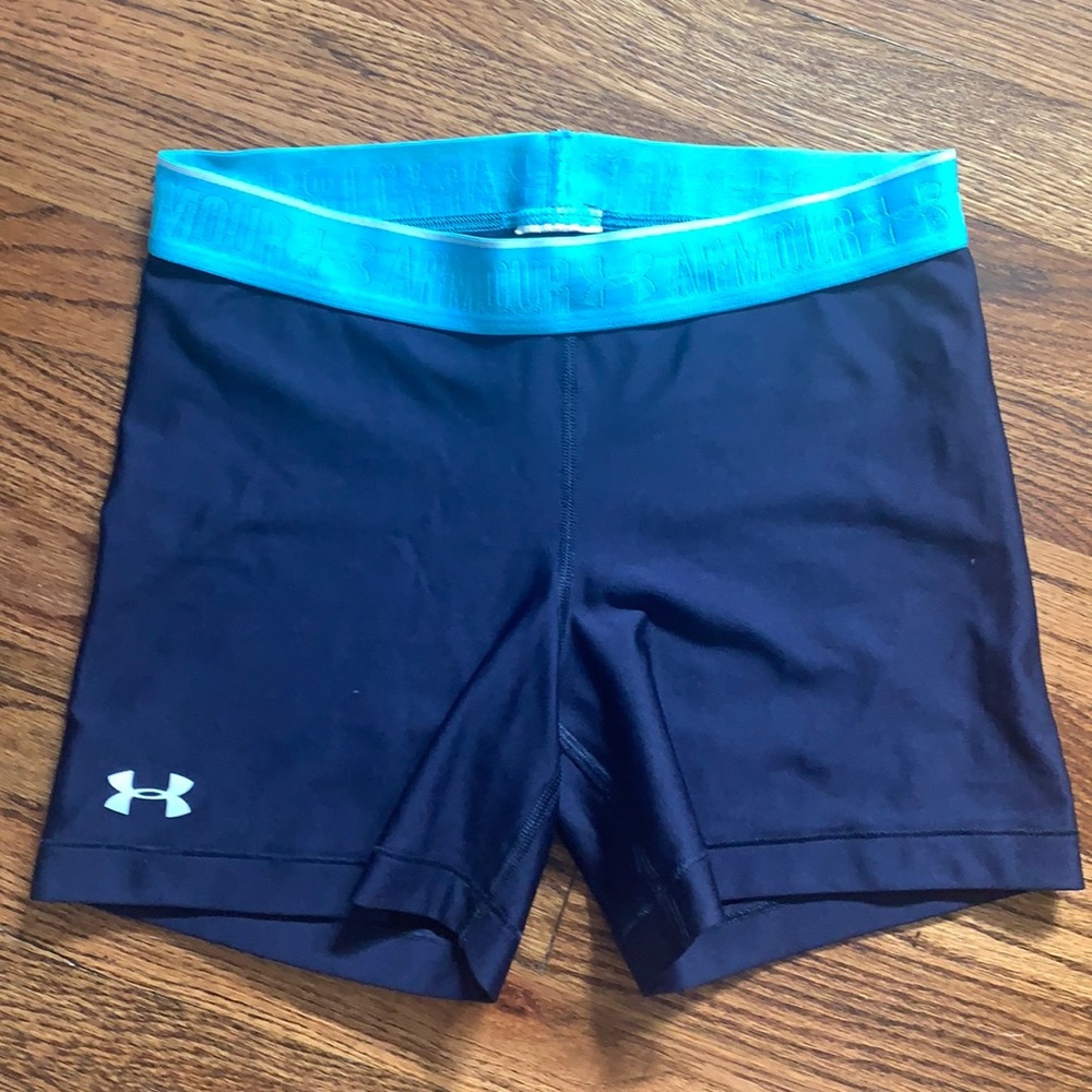 Under Armour Navy & Blue Bike Shorts Women M